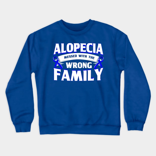 Survivor Blue Ribbon Alopecia gift Crewneck Sweatshirt by Toeffishirts